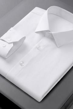 Áo Sơ Mi Nam Dài Tay Trắng Basic
